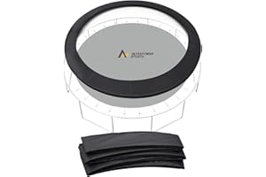 ULTRAPOWER SPORTS Trampoline Pad Replacement 10 12 13 14 15 FT Trampoline Replacement Safety Pad Trampoline Spring Cover Waterproof UV Resistant Tear Resistant Surround Spring Foam Cover Round Frame No Holes for Pole