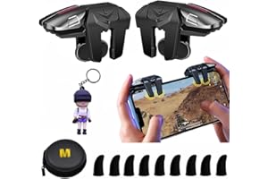 MIKIRINI PUBG Mobile Triggers 13 in 1 Combo, 4 GamingTriggers Mobile Phone Game Controller for PUBG/Knives Out/Call of Duty/Rules of Survival, Aim & Fire Trigger for iPhone & Android Phone (Girl)