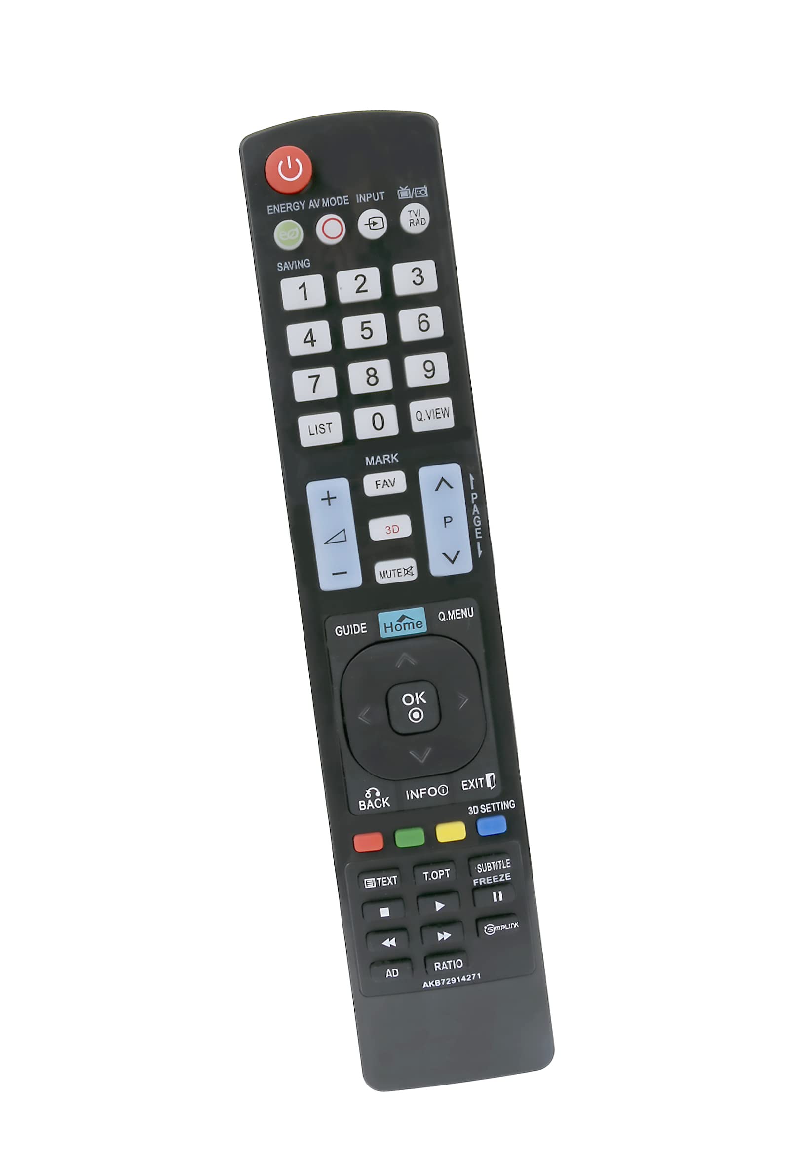 AULCMEET AKB72914271 sub AKB72914295 Replacement Remote Control Compatible with LG 42PT353N-ZA 42PT353K-ZA 50PT351-ZC 50PT351A-ZC 50PT351N-ZC 50PT351K-ZC 50PT352-ZB 50PT352A-ZB 50PT352N-ZB
