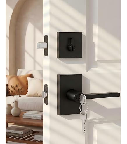 ストロングホールド　Windows版 Amazon.com: Goldenwarm Black Exterior Door Handle and Deadbolt