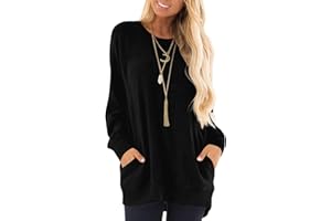 GOUCEHN Womens Long Sleeve Shirts Fall Winter Casual Fashion Blouse Tunic Tops for Leggings with Pockets