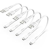Short Micro USB Cable 1ft, 5 Pack Android Micro USB