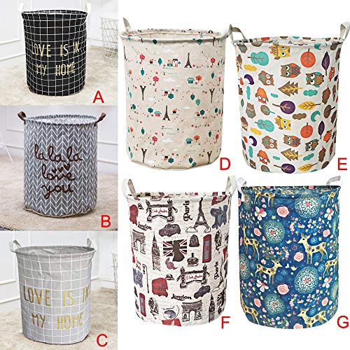 image for Large Storage Bins - NEARTIME Waterproof Foldable Cotton Canvas Fabric