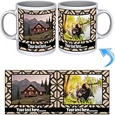 Custom Mug - Personalized Coffee Mug - Custom Cup with Pictures, Names, Text, Photos, Logos - 11, 15, and 20 oz with Color Options (Classic 2 Image)