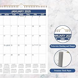 Calendar 2025-2026 - Wall Calendar Runs from Jan