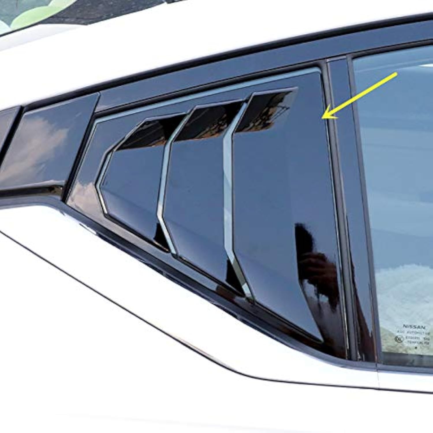 Photo 1 of 2X Sport Gloss Black Quarter Window Scoops Louvers For Nissan Altima 2019 2020 2021 2022 2023 2024 2025 (Black)