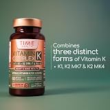 Time Health Vitamin K Complex 6700ug 60 Caps Triple Mix K1 K2 Vegan UK Made view 5