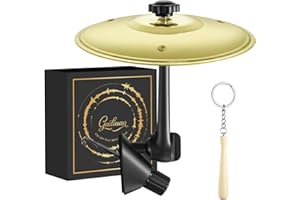 GADINAN Mini Car Drum Cymbal For Car Air Vent (Gold) – Crash Cymbal Dashboard Ornament Accessory for Musicians, Drummers, Music Lovers – Funny Auto Interior Gift for Men Women Teens