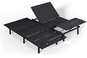 Sven & Son Essential Adjustable Bed Base (Frame Only), Easy Assembly, Head and Foot Lift, Memory Positions, Zero Gravity, Wireless Remote - Split King