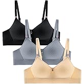 GAOIYO Girls Training Bra Wire Free Adjustable Straps Sports Bras