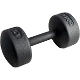 York Barbell Legacy Solid Round Dumbbell Black &ndash; Heavy Duty Cast Iron Hand Weight with Knurled Ergonomic Grip for Strength Training, Muscle Toning, Home Gym Workout &ndash; 30lb Single
