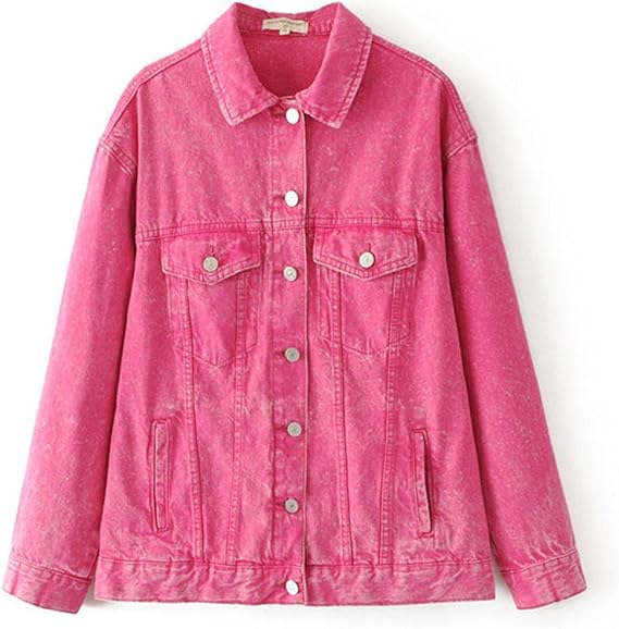 pink distressed jean jacket