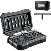Saker 42-in-1 Magnetic Ratchet Screwdriver Set With T-Handle Grey | Multi Bit Screwdriver Set,Magnetic T-Handle,with Storage 