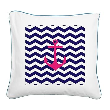 Amazon Com Cafepress Hot Pink Anchor Blue Chevron 20 Canvas