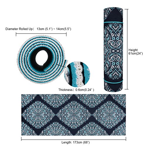 image for Trideer High-Density Yoga Mat, Premium Printed 1/4