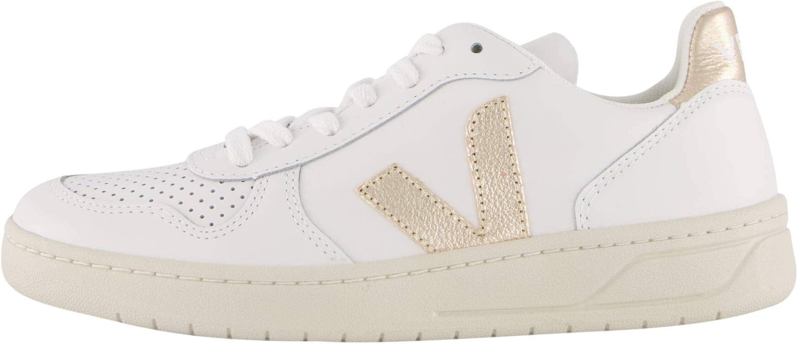 Veja Womens V10 Leather Court Trainers White 3 UK Amazon.co.uk Shoes