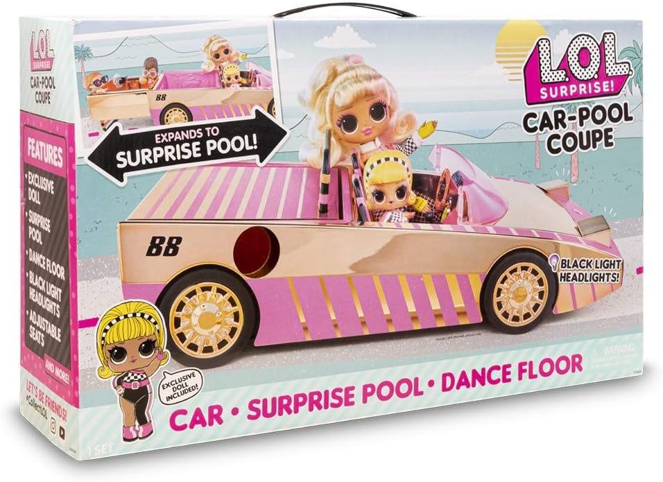 My Stylo Collection Car-Pool Coupe with Exclusive Doll, Surprise Pool & Dance Floor