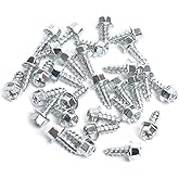 Raprance Wading Boot Studs, 30-Pcs Steel Hex Head Cleats, Cross Screw Design for Rubber and Felt Soles