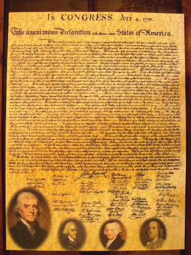 American Documents The Declaration of Independence Jigsaw Puzzle, 750-Piece