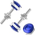 carleef 2PCS Hood Pins Kit for Car with Spacers & Screws,Aluminum Alloy Bumper Quick Release for Engine Cover Protection,Universal Push-Button Quick Latch Car Accessories (Blue), 1.01x1.01x0.6 inch