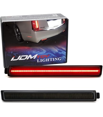 BINQIGOO Full LED Rear Bumper Reflector Lights Kit For Cadillac CTS Sedan/GMC Acadia/Buick Enclave/Chevy Equinox/for Pontiac Sunfire Tail Brake Fog Lamps Daytime Running Light Turn Signal (RED