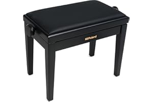 Roland RPB-200 Piano Keyboard Bench, Adjustable Height 17.9-21.8-Inch, Satin Black
