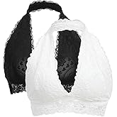 SOLY HUX Women's 2 Piece Halter Lace Bralette Bra