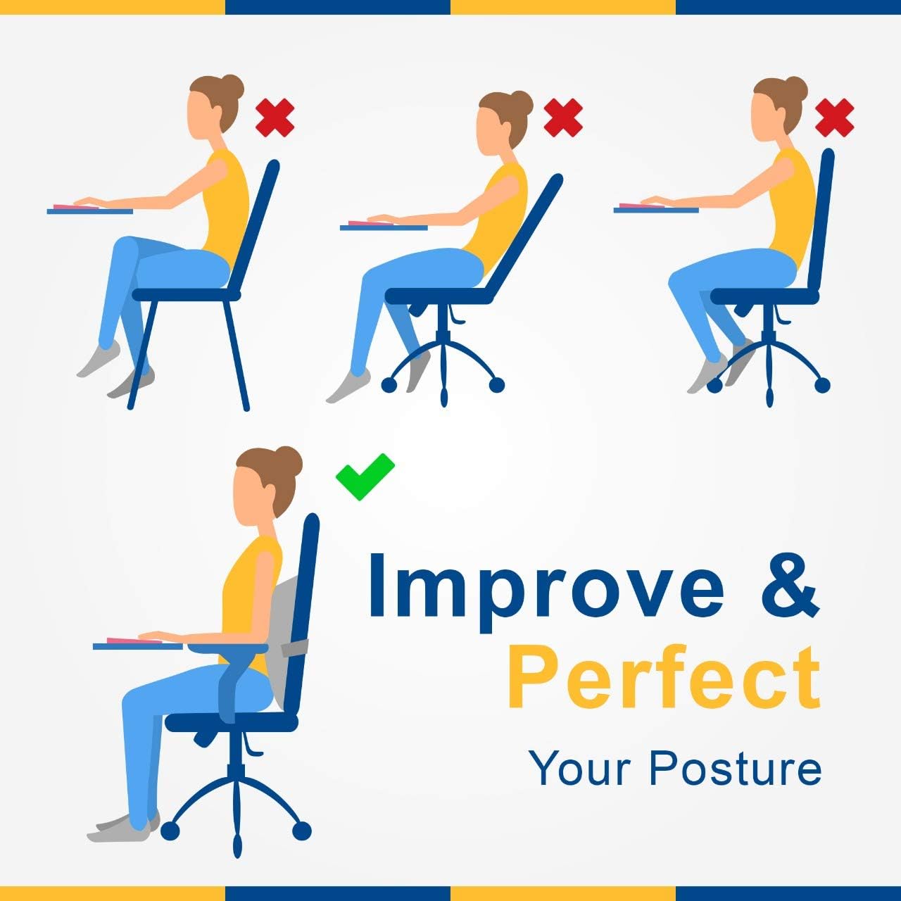Lumbar Pillow Back Pain Support - Seat Cushion For Car or Office Chair | Memory Foam, Lower Back Pain Relief, Improve Your Posture, Protect & Soothe Your Back| Adjustable Extender Strap, Velvet Grey: Home & Kitchen