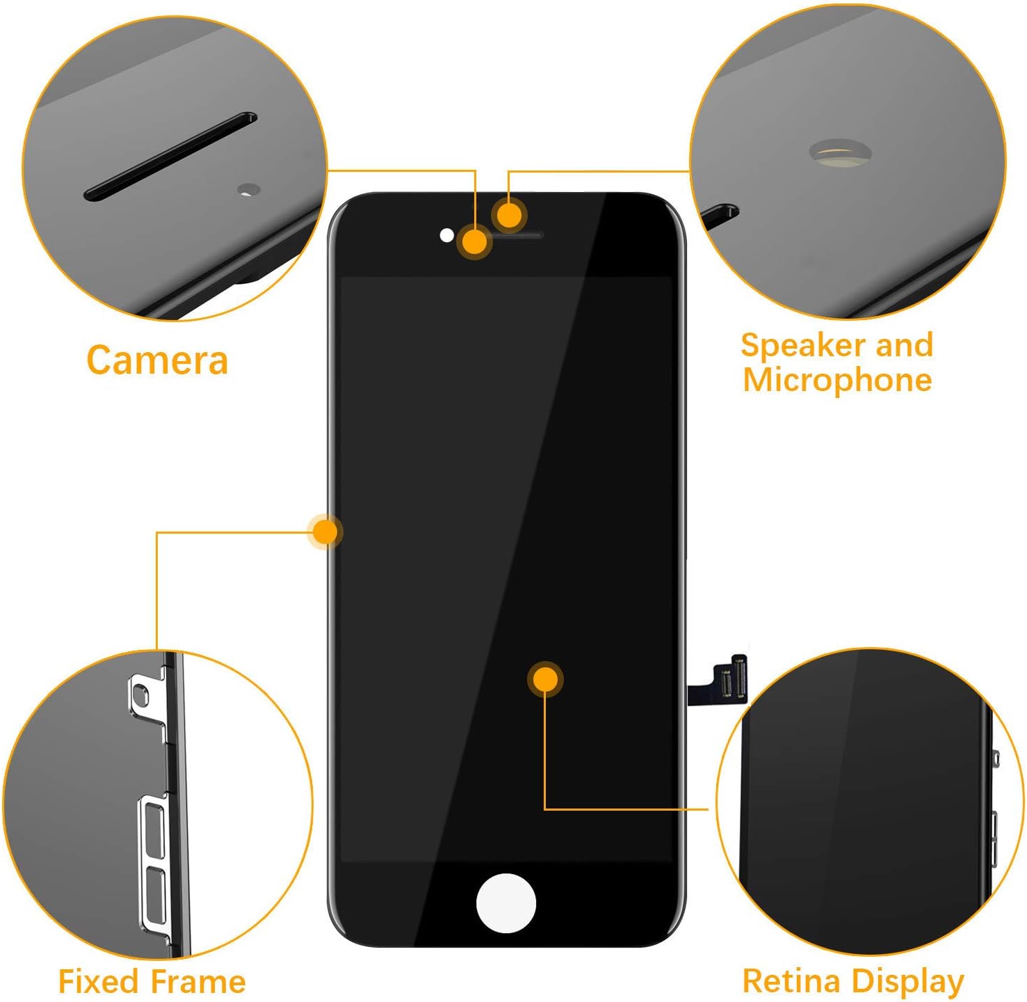 Replacement Parts Htechy Compatible With Iphone 7 Screen Replacement Black 4 7 Lcd Digitizer Touch Screen Assembly Set With 3d Touch Replacement For Iphone 7 Screen Repair Tools Kit Screen Protector Cell Phones Accessories