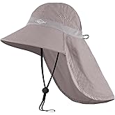 Palmyth Fishing Hat UPF 50+ Sun Protection Neck Flap Hat for Men and Women | Cooling Neck Flap, Water Resistant, Wide Brim, Detachable Chin Strap, Breathable Mesh, Sweatband, Adjustable Buckle, Packable