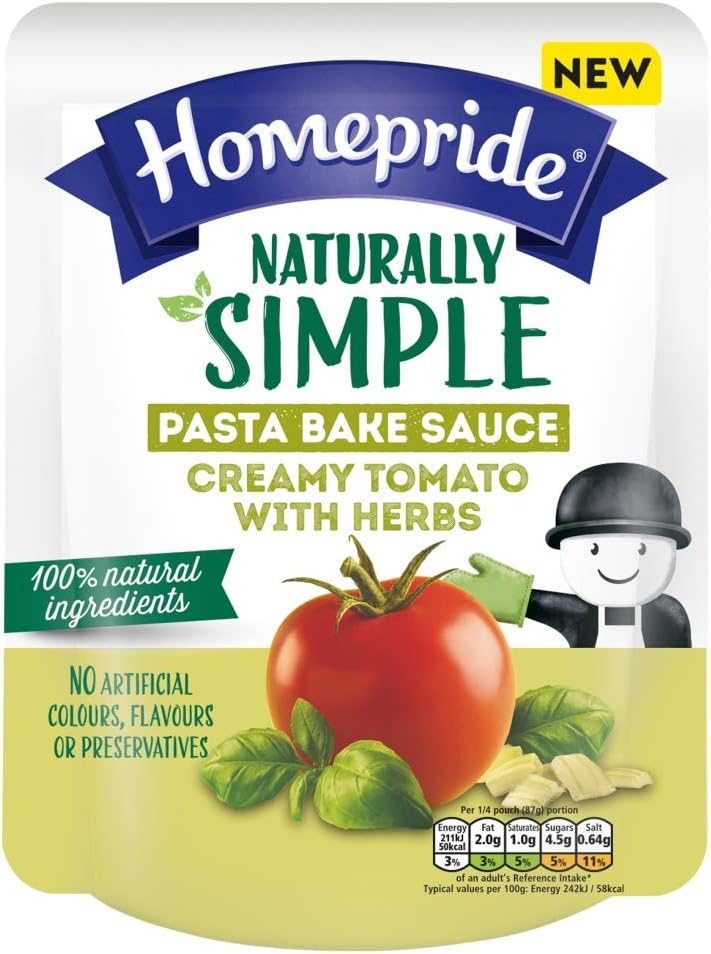 Homepride Naturally Simple Pasta Bake Sauce Creamy Tomato With Herbs