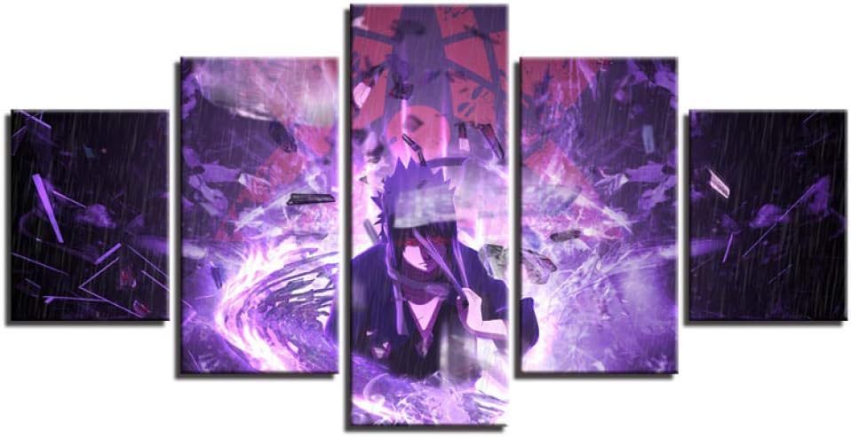Art Posters Prints Painting Wall 5 Panel Cartoon Naruto Modular Canvas Character Pictures for Living Room Home Decor