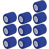 E Support™ 2 Inches X 5 Yards Self Adherent Cohesive Wrap Bandages Strong Elastic First Aid Tape for Wrist Ankle Blue Pack of 10