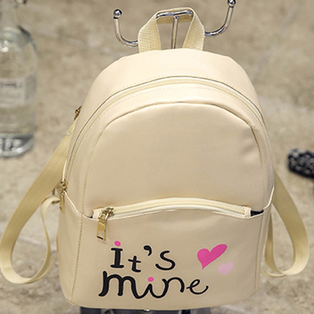 zibuyu preppy chic women pu leather mini backpack letter printed school bag