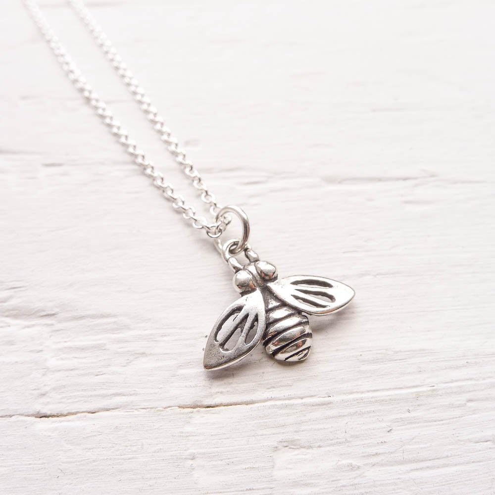 Bee Necklace in Sterling Silver
