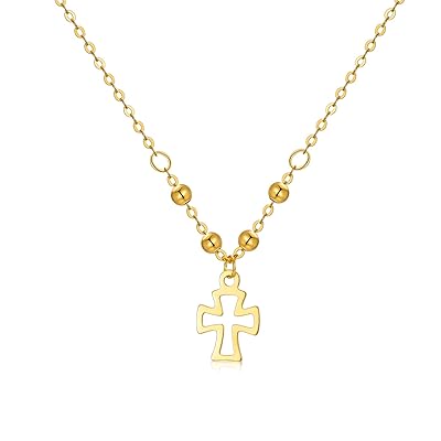 Delicate 18K Gold Cross Necklace Perfect for Girls Kuwait Ubuy