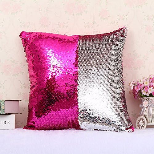 Gaobei Two Tone Glitter Reversible Sequins Mermaid Pillow Cases Magic Mermaid Sequin Pillow Cushion Cover