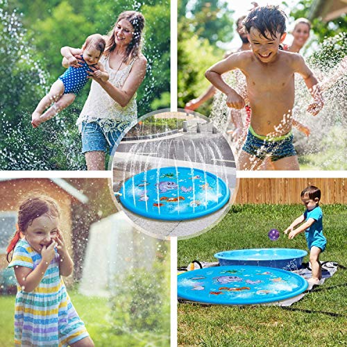 image for HOTUEEN 170cm Kids Sprinkle and Splash Play Mat Pad Toy Inflatable Out