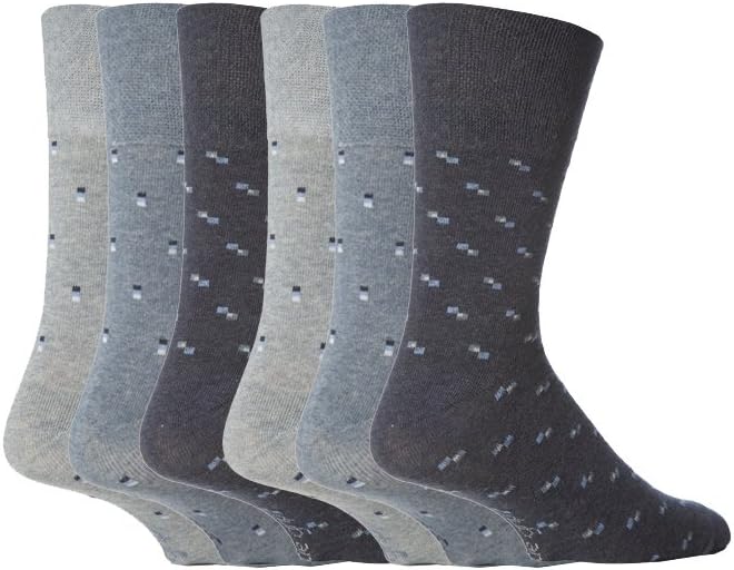 Sock Shop 6 Pack Men's Gentle Grip No Elastic Socks 7-12 us