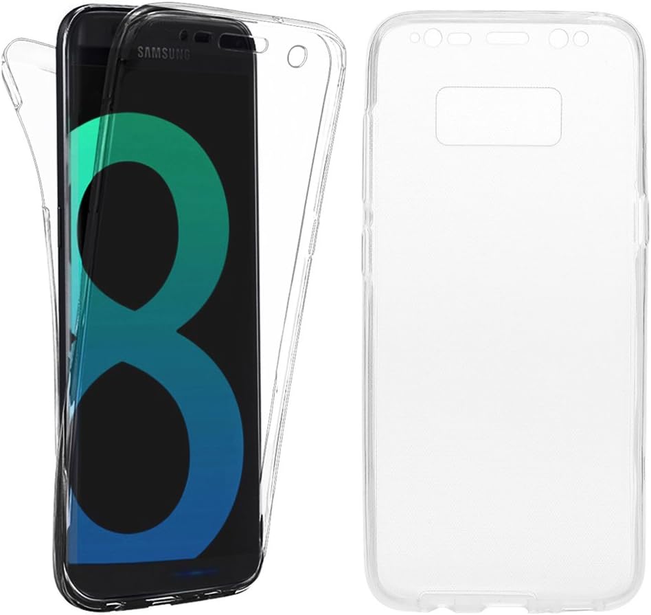 Happy360 Galaxy S8 Case, Shockproof TPU 360 Degree Protective Clear Crystal Rubber Soft Case Cover for Samsung Galaxy S8, Clear