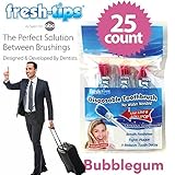 Fresh-Tips Bubble Gum [25 Pack] | In Just 60 Seconds Fresh Breath & Whiter Teeth While On The Go