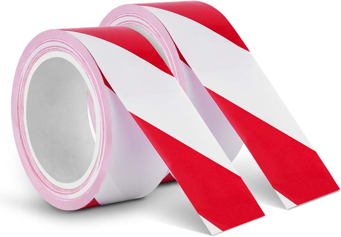 Safety Tapes 50mm x 33m Adhesive Marking Barrier Tape, Weatherproof