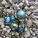 Teresa's Collections 70ct Winter Land Shatterproof Christmas Ball Ornaments Decoration Silver and Blue,1.57Inch-3.15Inch for Christmas Tree Decoration