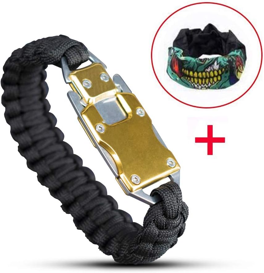 24kmagic Outdoor Camping Survival Bracelets Outdoor Hiking Travelling Hunting Gear Emergency Tactical Parachute Rope Bracelet with Packet Knife