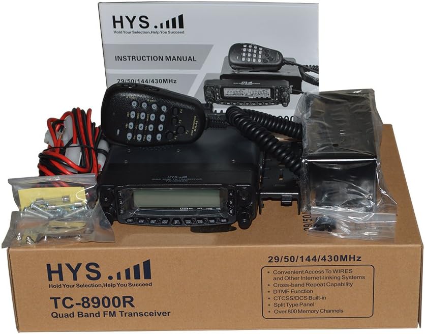 HYS TC-8900R 50Watt Mobile Vehicle transceiver Ham Two Way Radio with Cross Band Repeat: Sports & Outdoors