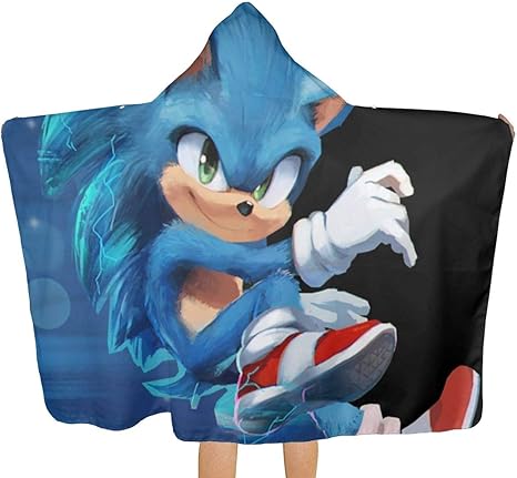 sonic hooded towel