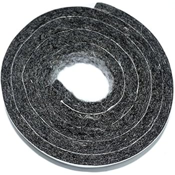 Woolous self adhesive heavy duty wool felt strip roll for hard surface and furniture, dark grey, 1.57''x40''