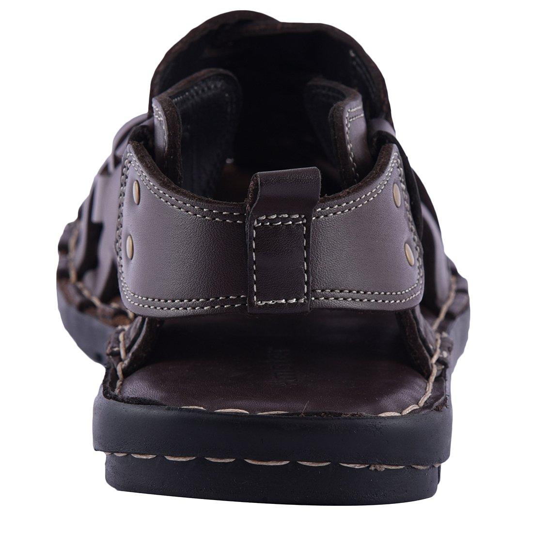 amster men's brown genuine italian leather sandals