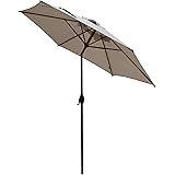 Amazon Com Le Papillon 9 Ft Outdoor Patio Umbrella Aluminum Table Market Umbrella 6 Ribs Crank Lift Push Button Tilt Garden Outdoor