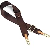 Multi Pochette Accessories Replacement Adjustable Crossbody Wide Cavas Strap for Shoulder Bags Multi Purpose Strap (Brown)